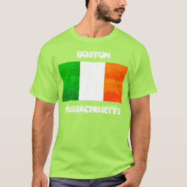 ボストン マサチューセッツ アイルランド国旗 – アイルランドの誇り USA Tシャツ