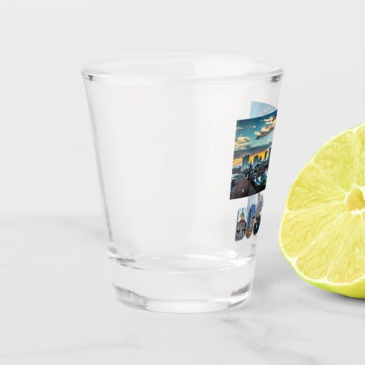 ボストン・マサチューセッツ・シティ・スカイラインの旅行写真 ショットグラス (左)
