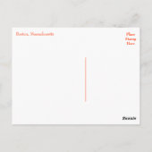 ボストン、マサチューセッツ、スカイラインアットナイトポストカード ポストカード (裏面)