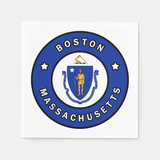 ボストン・マサチューセッツ スタンダードカクテルナプキン (正面)