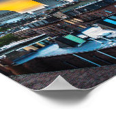 ボストン・マサチューセッツ・ダウンタウン・シティ・スカイライン写真 ポスター (角)