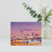 ボストン、マサチューセッツ、統一された州 ポストカード (スタンド正面)