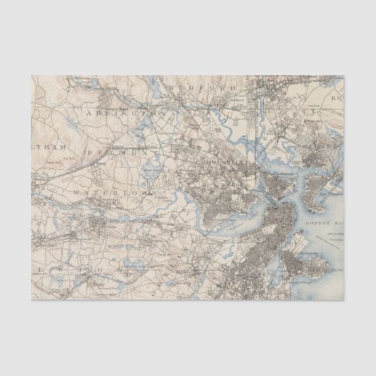 ボストン、マサチューセッツ 薄葉紙 (正面)