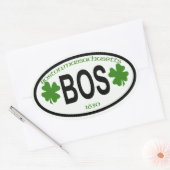 ボストン、マスシティラベル 楕円形シール (封筒)