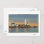 ボストン,マブストンライトハウスアットボストンハーバー2 ポストカード (正面/裏面)
