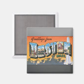 ボストン・ミサさんからの挨拶,ヴィンテージ マグネット (正面/裏面)