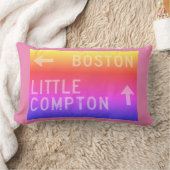 ボストン、リトルコンプトン、RIレインボーサイン ランバークッション (ブランケット)