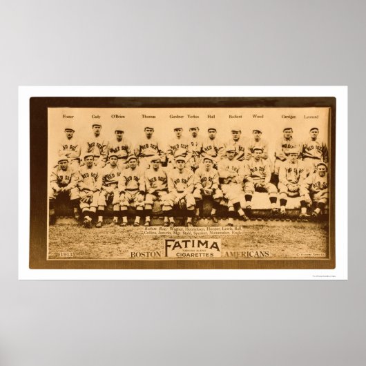 ボストン・レッドソックス野球1913 ポスター (正面)