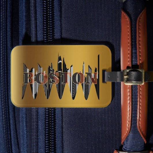 ボストン、文字・アート、 ラゲッジタグ (正面インサイチュ4)