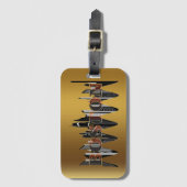 ボストン、文字・アート、 ラゲッジタグ (正面縦)