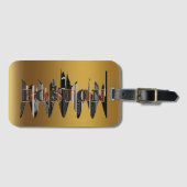 ボストン、文字・アート、 ラゲッジタグ (正面横)