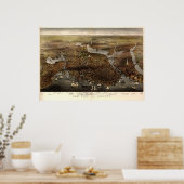 ボストン – 1873年（パーソンズとアトウォーター）ビッグマップブログ ポスター (キッチン)