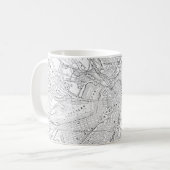 ボストン(1878年)のヴィンテージの地図 コーヒーマグカップ (正面左)