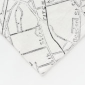 ボストン(1878年)のヴィンテージの地図 フリースブランケット (角)