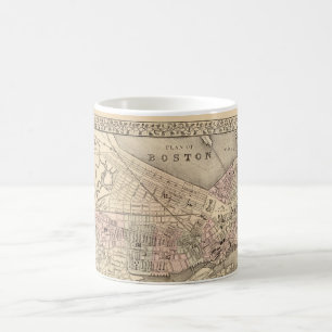 ボストン(1880年)のヴィンテージの地図 コーヒーマグカップ