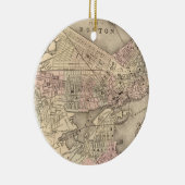 ボストン(1880年)のヴィンテージの地図 セラミックオーナメント (右)