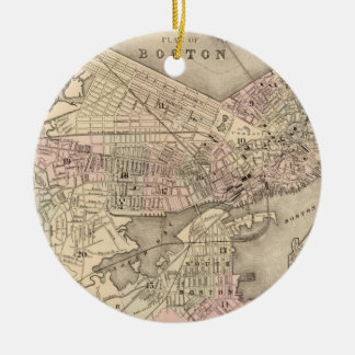 ボストン(1880年)のヴィンテージの地図 セラミックオーナメント