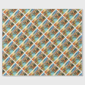 ボストン#2マサチューセッツMAヴィンテージ旅行記念品 ラッピングペーパー (フラット)