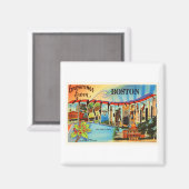 ボストン#2 Massachusetts MAヴィンテージ旅行お土産 マグネット (正面/裏面)
