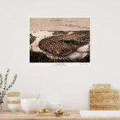 ボストン、MAパノラママップ – 1877 ポスター (キッチン)