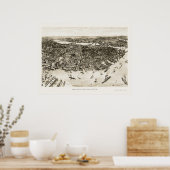 ボストン、MAパノラママップ – 1905 ポスター (キッチン)