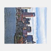 ボストンMAインナーハーバー フリースブランケット (正面(横))