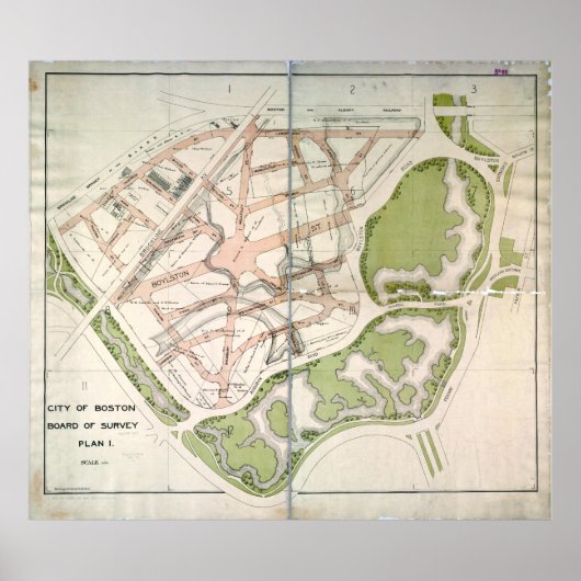 ボストンMAウェストフェンウェイの通り計画の提案 ポスター (正面)