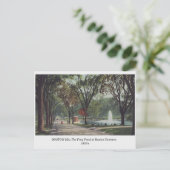 ボストンMAカエルの池Boston Common 1910sヴィンテージ ポストカード (スタンド正面)