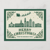 ボストンMAスカイラインクリスマスホリディポストカード シーズンポストカード (正面)