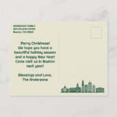 ボストンMAスカイラインハッピーホリデイズハガキ シーズンポストカード (裏面)