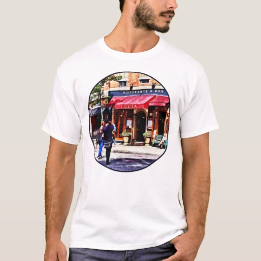 ボストンMAハノーバー通りノースエンド Tシャツ (正面)
