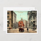ボストンMA州通りヴィンテージ1910s ポストカード (正面/裏面)