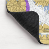 ボストンMA航海のな港の図表のマウスパッド マウスパッド (コーナー)