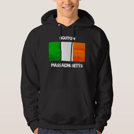 ボストンMA アイルランド系アメリカ人の誇りTシャツ – 旅行と伝統 パーカ (正面)