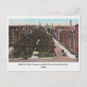 ボストンMA、コモンウェルス・アベニューヴィンテージはがきの表示 ポストカード (正面)