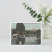 ボストンMA、パブリックガーデン1910 ポストカード (スタンド正面)