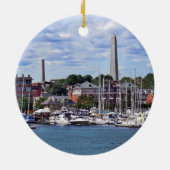 ボストンMA – マリーナウィズバンカーヒルモニュメント セラミックオーナメント (裏面)