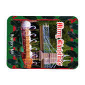 ボストンMA – メリークリスマス マグネット (横)