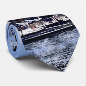 ボストンMA -税関タワーとのスカイライン ネクタイ (ロール)