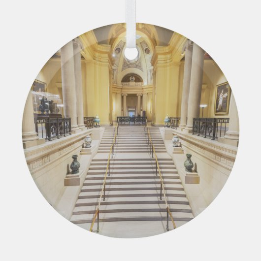 ボストンMFA:アメリカンアートランドマーク ガラスオーナメント (正面)