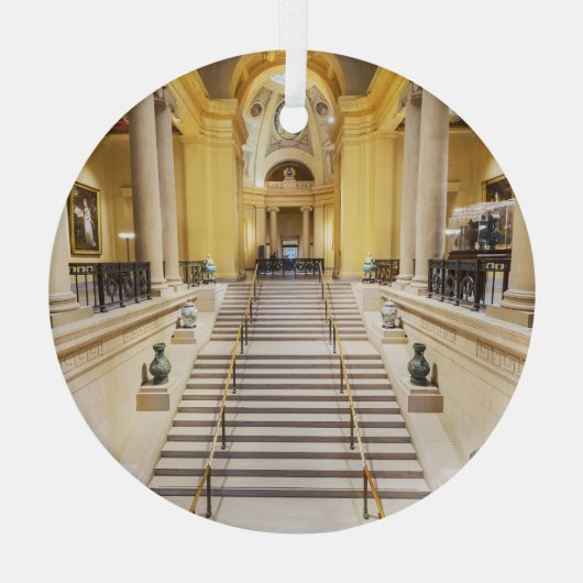 ボストンMFA:アメリカンアートランドマーク ガラスオーナメント (裏面)