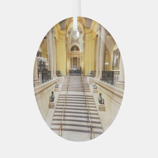 ボストンMFA:アメリカンアートランドマーク ガラスオーナメント (正面左)