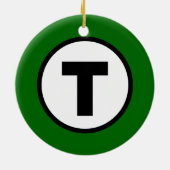 ボストンT - OのクリスマスT セラミックオーナメント (裏面)
