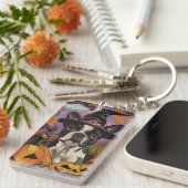 ボスト不気味ンテリアハロウィンウィッチとカボチャ キーホルダー (正面右)