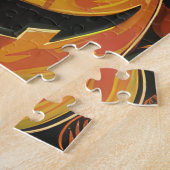 ボスト不気味ンテリアハロウィンウィッチとカボチャ ジグソーパズル (側面)