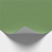ボスト無地のンシダ素朴な緑 ラッピングペーパー (角)