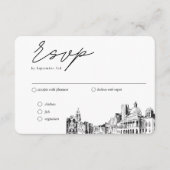 ボスト結婚ンのRSVP伝統的 Mealオプション エンクロージャーカード (正面)