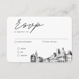 ボスト結婚ンのRSVP伝統的 Mealオプション エンクロージャーカード
