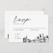 ボスト結婚ンのRSVP伝統的 Mealオプション エンクロージャーカード (正面/裏面)