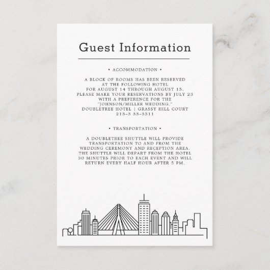 ボスト結婚ン | ゲスト情報 エンクロージャーカード (正面)